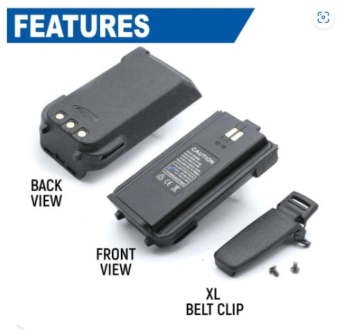 Rugged High Capacity Battery for RDH-X / ABH7 Handheld Radio 3600mAh