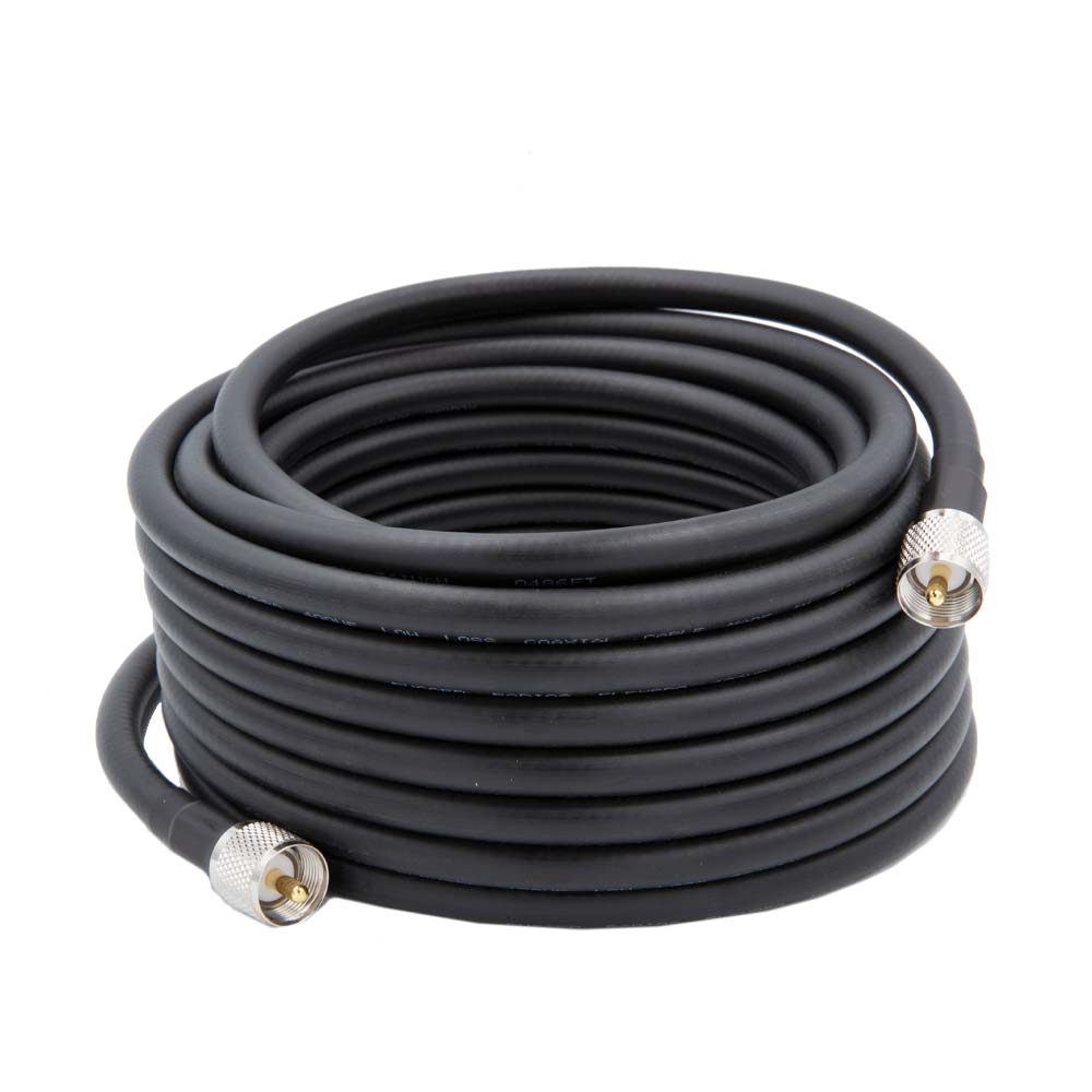 Rugged 35 Ft HD Flag Pole Antenna Coax Cable for Base Camp and Base Stations