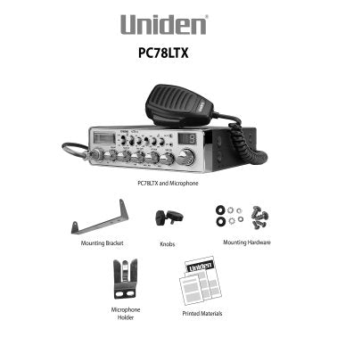 Uniden Bearcat® 40-Channel CB Radio with SWR Meter, Chrome, PC78LTX