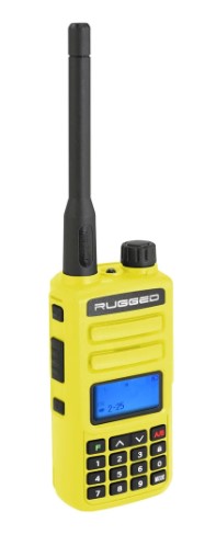 Rugged GMR2 GMRS/FRS Handheld Radio - High Visibility Safety Yellow