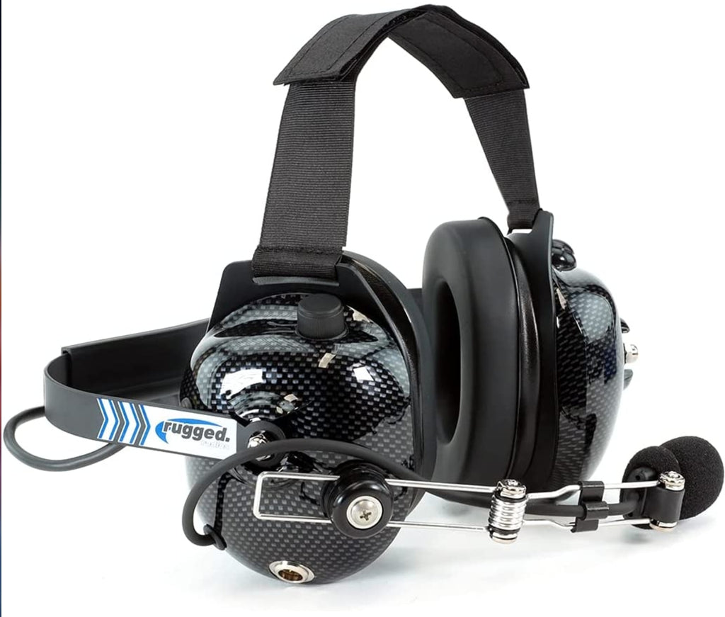 Rugged Radios H41CF Carbon Fiber Behind The Head Two Way Radio Headse