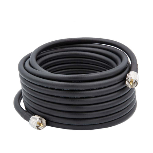Rugged 35 Ft HD Flag Pole Antenna Coax Cable for Base Camp and Base Stations