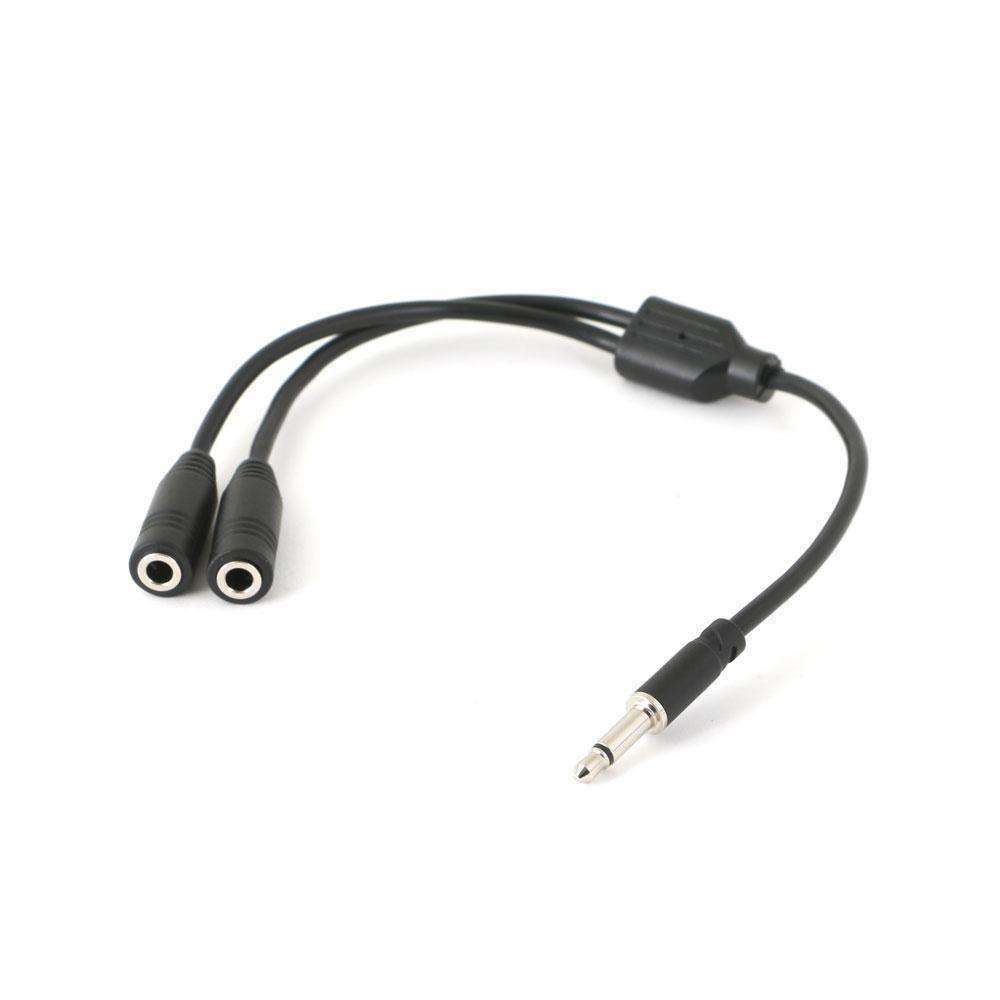 Rugged 3.5mm Mono Plug Y-Splitter for External Speakers