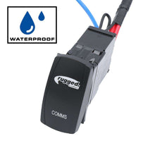 Rugged Rocker Power Switch for Waterproof Mobile Radios and Rugged Intercoms
