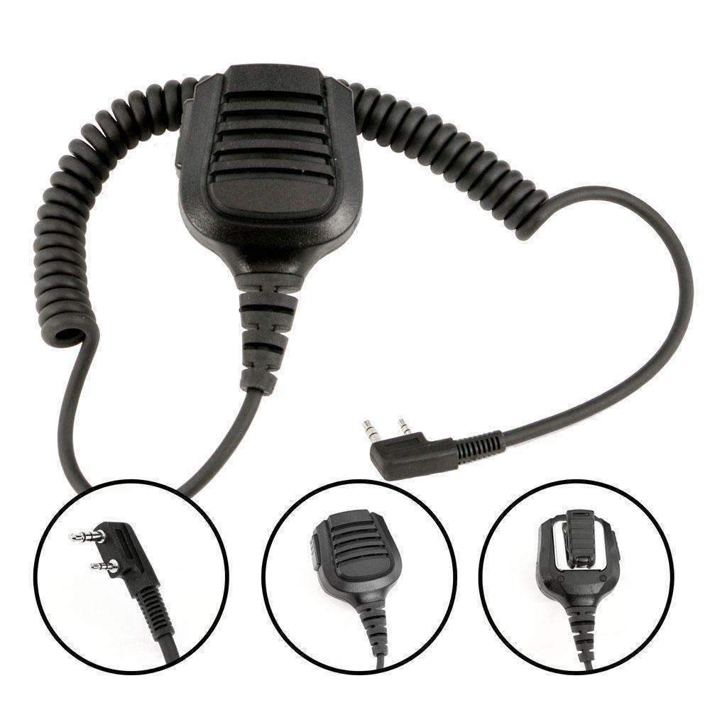 Rugged Hand Speaker Mic Waterproof for Handheld Radios