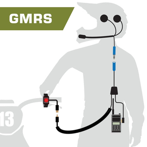 Rugged Moto Max Kit With GMR2 Radio - Helmet Kit, Harness, and Handlebar Push-To-Talk