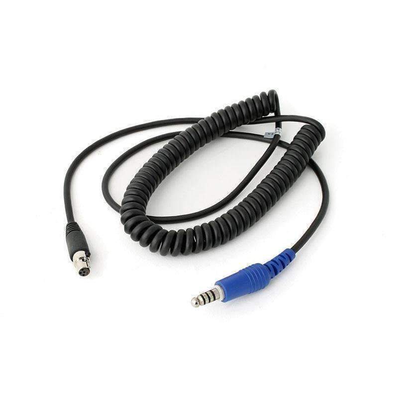 Rugged OFFROAD Headset Coil Cord Adaptor Cable to Intercom
