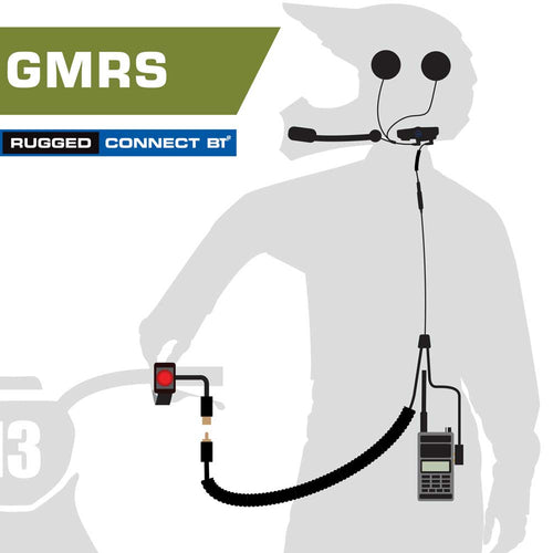 CONNECT BT2 Moto Kit with GMR2 Radio - Bluetooth Headset, Super Sport Harness, and Handlebar Push-To-Talk