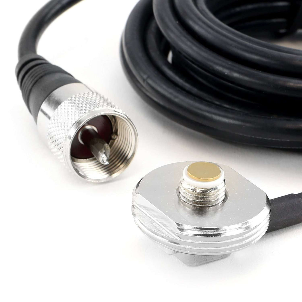 ZeeBooth UAYESOK Mini NMO Mount Magnetic Base W/5M Low Loss Coax Cable For