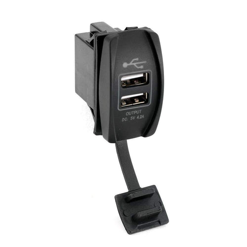Rugged USB Rocker Switch Hub with 4.2 Amp Outlet
