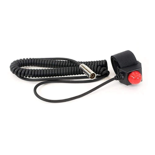 Rugged Velcro Mount Steering Wheel Push to Talk (PTT) with Coil Cord for Car Harnesses