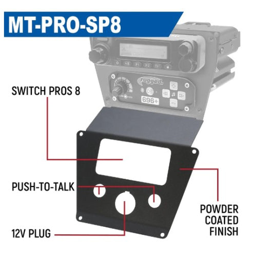 Rugged Lower Accessory Panel for Polaris Polaris RZR PRO XP, RZR Turbo R, and RZR PRO R Dash Mount Radio and Intercom. Switch Pros 8